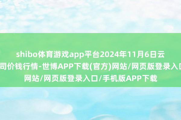 shibo体育游戏app平台2024年11月6日云南云菜集团有限公司价钱行情-世博APP下载(官方)网站/网页版登录入口/手机版APP下载