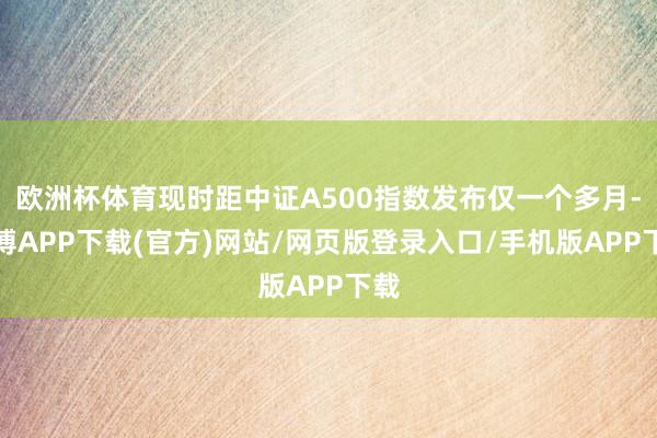 欧洲杯体育现时距中证A500指数发布仅一个多月-世博APP下载(官方)网站/网页版登录入口/手机版APP下载