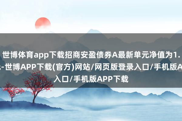 世博体育app下载招商安盈债券A最新单元净值为1.0979元-世博APP下载(官方)网站/网页版登录入口/手机版APP下载