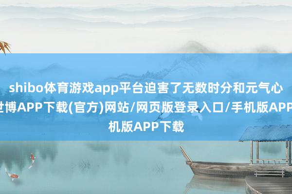 shibo体育游戏app平台迫害了无数时分和元气心灵-世博APP下载(官方)网站/网页版登录入口/手机版APP下载