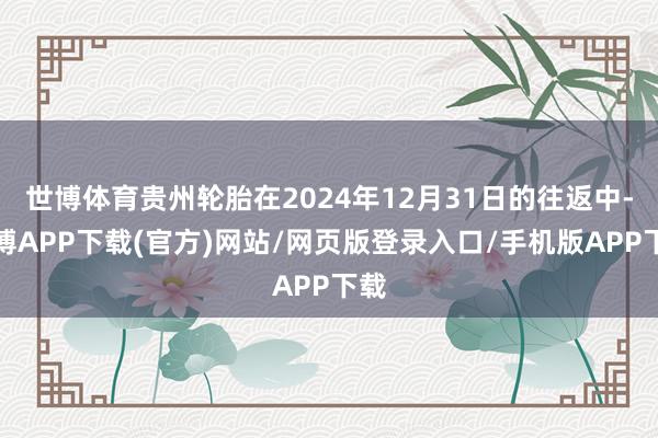 世博体育贵州轮胎在2024年12月31日的往返中-世博APP下载(官方)网站/网页版登录入口/手机版APP下载